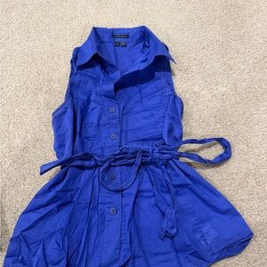 Theory Royal Blue Collared Shirt